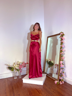 Vestido India bordó - comprar online