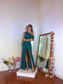 Vestido Toscana verde esmeralda - comprar online