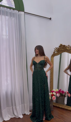 Imagen de Vestido Asturias verde esmeralda