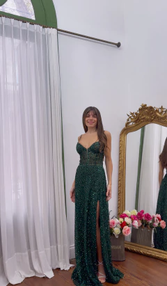 Vestido Asturias verde esmeralda - tienda online