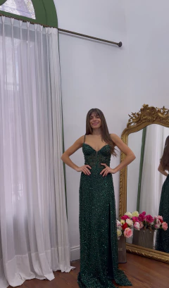 Vestido Asturias verde esmeralda - comprar online