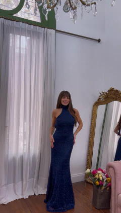 Vestido Giovanni azul en internet