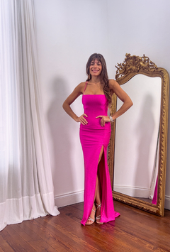 Imagen de Vestido Etiopía fucsia con strass