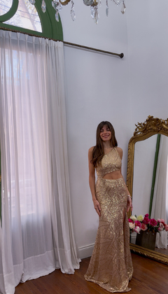 Vestido Ibiza dorado - comprar online