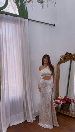 Vestido Ibiza plateado - Coronadas De Gloria