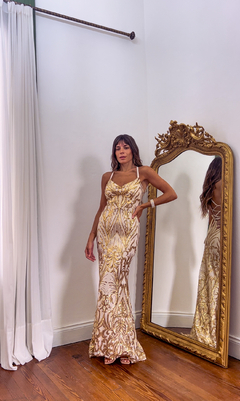 Vestido Menorca dorado - Coronadas De Gloria