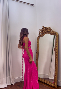 Vestido Alfonsina fucsia - Coronadas De Gloria