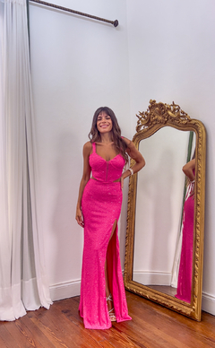 Vestido Alfonsina fucsia - comprar online