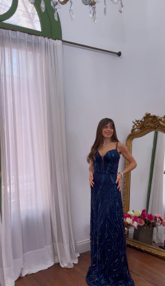 Vestido Qatar azul noche - comprar online