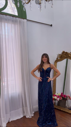Vestido Qatar azul noche