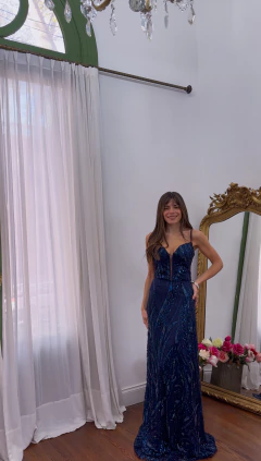 Vestido Qatar azul noche