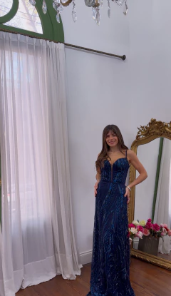Vestido Qatar azul noche