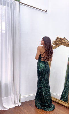Vestido Menorca verde esmeralda en internet