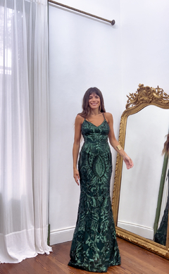 Vestido Menorca verde esmeralda - comprar online