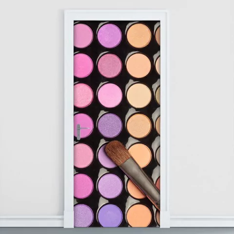 Adesivo Decorativo de Porta - Maquiagem - 1120cnpt