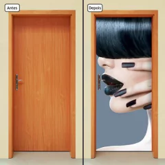Adesivo Decorativo de Porta - Salão de Beleza - 1204cnpt - comprar online