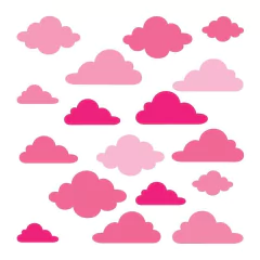 Adesivo de Parede Infantil Nuvens Quarto Menina Bebe - 152ir - comprar online