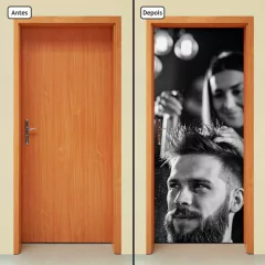 Adesivo Decorativo de Porta - Barbearia - 1762cnpt - comprar online