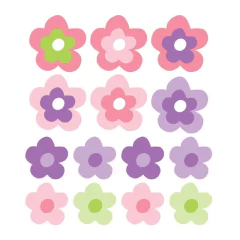Adesivo de Parede Infantil Flores Quarto Menina Bebe - 194ir - comprar online