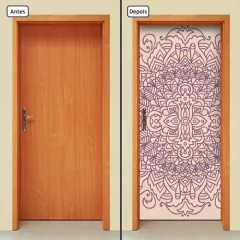 Adesivo Decorativo de Porta - Mandala - 1992cnpt - comprar online