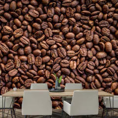 Papel de Parede Café Cafeteria Espresso Grãos Sala Painel Adesivo - 202pc