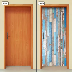 Adesivo Decorativo de Porta - Madeira - 2091cnpt - comprar online