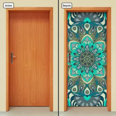 Adesivo Decorativo de Porta - Mandala - 2356cnpt - comprar online