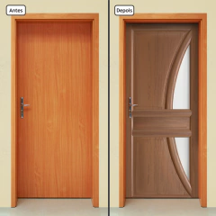 Adesivo de Porta - Porta Madeira - Decorativo Sala Quarto Casa - 2707mlpt - comprar online