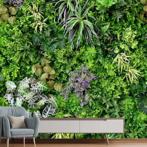 Papel de Parede Jardim Vertical Natureza Verde Sala Painel Adesivo - 311pc