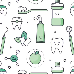 Papel de Parede Adesivo 3 Metros - Dentista - Ortodontia - Revestimento - 312ppd