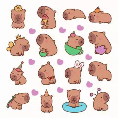 Adesivo de Parede Infantil Capivara Quarto Menina Menino - 363ir - comprar online