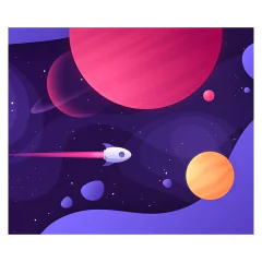 Papel de Parede Espaço Planetas Nave Infantil Sala Painel Adesivo - 371pc na internet