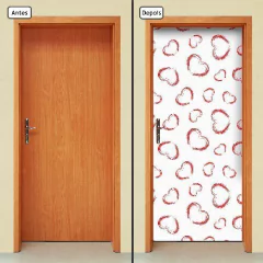 Adesivo Decorativo de Porta - Corações - 509cnpt - comprar online