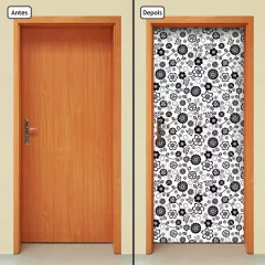 Adesivo Decorativo de Porta - Floral - Flores - 716cnpt - comprar online