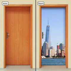 Adesivo Decorativo de Porta - Cidade - 953cnpt - comprar online