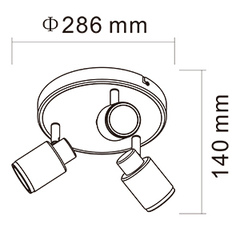 Aplique GU10 JULITA 3 Luces . REDONDO BLANCO - comprar online