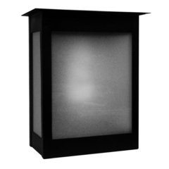 Farol hierro neg texturado E-27 con VIDRIO SATINADO - comprar online