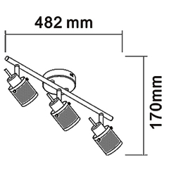 Aplique liston tulipa vidrio GU10 7W - comprar online