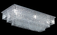 Plafon G9 LED rectangular piedra facetada