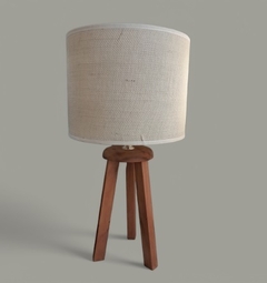 Tripode madera con pantalla arpillera tambor - comprar online