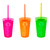Copo caldereta usual drink ps com tampa e canudo neon ecologic personalizado - Cüstomize / Ecoalize