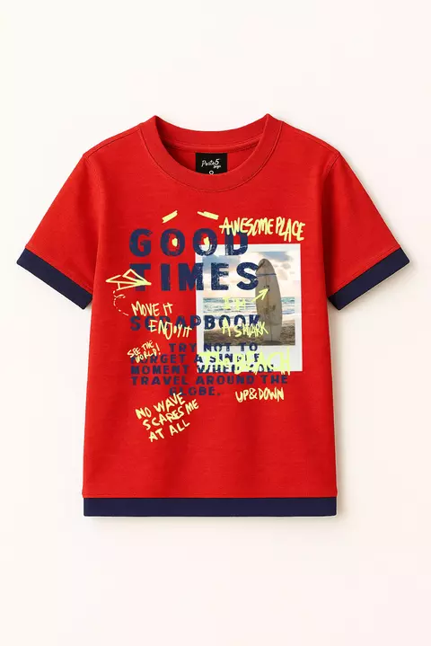 Remera Manga Corta Algodón Niño - comprar online
