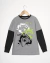 Remera de Algodón con Bajo de Mangas a Contratono y Estampa Flúo - comprar online