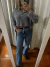 Jeans tiro medio wide leg