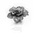Anel Alysa em ródio negro com design floral e detalhes brilhantes. semijoias finas online um luxo! luxo24h semi joias de luxo exclusivas.