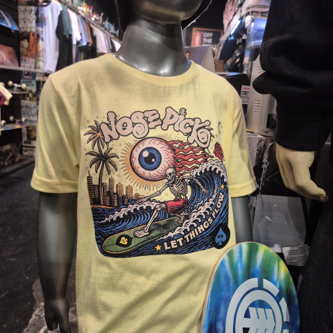 Remera Nosepick Niño Surf City Amarilla
