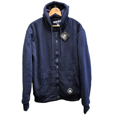 Hoodie Zip Nosepick Frisa con piel Marino - comprar online