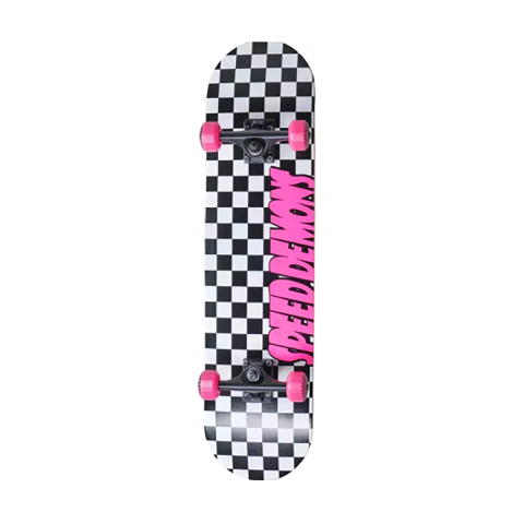 SKATE SPEED DEMONS CHECKERS COMPLETE BLK/PINK 7.75