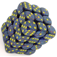 Bloque de 36 D6 Chessex Speckled 12mm - tienda online