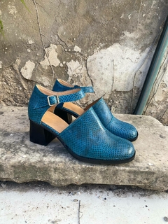 GUILLERMINA REPTIL TURQUESA - tienda online